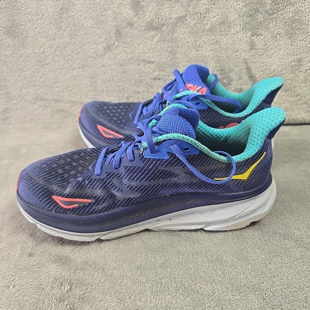 Hoka One One Clifton 9 Shoes Womens Size 8 B Blue 1127896 BBCRM Running Sneakers - Picture 7 of 11